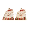 Christmas Alloy Enamel Pendants ENAM-I081-01KCG-07-1