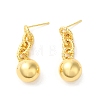 Rack Plating Brass Stud Earrings EJEW-U012-05G-1