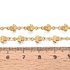 5M 304 Stainless Steel Rose Flower Link Chains CHS-T071-46G-3