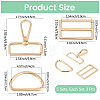 5Bags Alloy D Rings & Slider Buckle & Swivel Clasp Buckles Sets DIY-CL0001-81-2