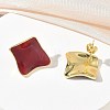 Brass Enamel Stud Earrings for Women KK-CBA760A-07G-05-3