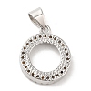 Brass Crystal Rhinestone Pendant Cabochon Settings X-KK-D033-01P-2
