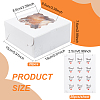 BENECREAT 20Pcs Square Cardboard Mini Cake Storage Boxes CON-BC0007-30-2