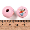 Easter Theme Printed Wood Beads WOOD-T032-22S-3