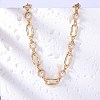 Imitation Pearl Sun & Oval Link Chain Necklaces JN1131A-3
