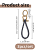 3Pcs Cowhide Keychains KEYC-FH0001-79-2
