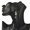 Shell Pearl & Abalone Shell/Paua Shell Beads Dangle Earrings EJEW-JE07314-01-2