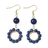 304 Stainless Steel Round Dangle Earrings EJEW-JE06786-3
