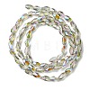 Transparent Electroplate Glass Beads Strands GLAA-K064-03A-HR03-2