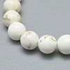 Natural Magnesite Bead Stretch Bracelets BJEW-K212-A-008-3