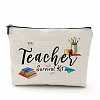 Teachers' Day Cotton Linen Cosmetic Bag PW-WG62416-04-1