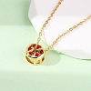 Brass Pave Cubic Zirconia Birth Stone Constellation Pendant Cable Chain Necklaces LS-NJEW-D334-01G-05-3