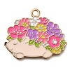 Animal Flower Alloy Enamel Pendants ENAM-Q508-01F-1