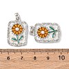 Brass Enamel Pendants KK-C143-49P-3