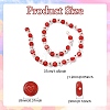 2 Strands Handmade Lampwork Beads Strands LAMP-CJ0003-18-2