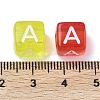 Spray Painted Transparent Acrylic Beads MACR-K365-07A-3