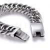 Tarnish Resistant 304 Stainless Steel Curb Chains Bracelets BJEW-E346-24P-3