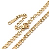 Ion Plating(IP) 304 Stainless Steel Link Necklace for Women NJEW-G097-10G-2