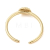 Shell Shape Brass Open Cuff Rings KK-K384-04G-3