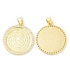 Brass with Cubic Zirconia Pendants X-KK-K332-16A-G-2
