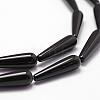 Natural Black Onyx Beads Strands G-P161-12-30x10mm-3