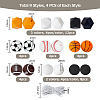 36Pcs 9 Style All Kinds of Sports Balls Silicone Beads SIL-HY0001-03-2