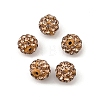 Polymer Clay Rhinestone Beads RB-H284-6MM-Half-246-3