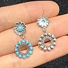 Synthetic Turquoise Dangle Stud Earrings EJEW-C178-01A-2