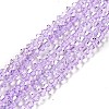 Transparent Electroplate Glass Beads Strands LS-EGLA-S056-4mm-23-1