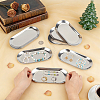 20Pcs Oval 430 Stainless Steel Jewelry Display Plate STAS-WA0001-04-3