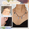 48Pcs 8 Color Glass Pendants PALLOY-PH01783-5
