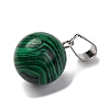 Round Synthetic Malachite Pendants G-Q434-18-2