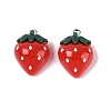 Spray Painted Opaque Resin Pendants RESI-Q232-01C-1