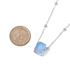 Electroplated Raw Natural Quartz Pendant Necklaces NJEW-JN04967-3