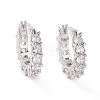 Cubic Zirconia Hoop Earrings EJEW-E277-04P-1