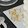 316 Surgical Stainless Steel Stud Dangle Earrings for Women WGF7699-01-2