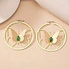 Alloy & Rhinestone Hoop Earrings FS-WGBCAF6-02-2