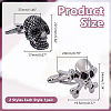 2 Pairs 2 Styles Brass Cufflinks AJEW-AR0005-65-2