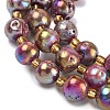 Electroplated Natural Druzy Geode Crystal Beads Strands G-G459-02M-3