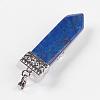 Dyed Natural Lapis Lazuli Big Pendants G-G718-A13-3