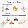 5Pcs Real 18K Gold Plated Brass Charms KK-YW0004-23-3