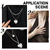 Heart Pendant Necklace DIY Making Kit DIY-DC0001-19-5