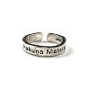 Motivational Slogan Alloy Cuff Rings FS-WGE3CFE-04-1