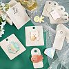  200 Pcs 2 Styles Paper Hair Clip & Brooch Display Card Sets CDIS-NB0001-20-2