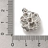 Rack Plating Brass Micro Pave Cubic Zirconia Pendant KK-H485-40P-4