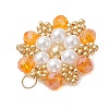 TOHO Glass Seed Beaded Pendants PALLOY-MZ01276-02-3