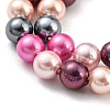 Electroplated Shell Pearl Beads Strands SHEL-F008-03A-09-3