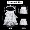 Polyester Detachable Flower Lace Collar Sets for Women DIY-WH0816-187A-2