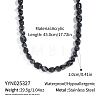 Vintage Black Acrylic Nuggets Beaded Necklaces for Women BF0589-1-1