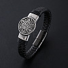 Punk Braided PU Leather Cord Bracelets CP2156-2-1